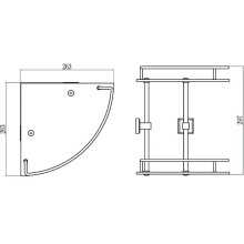 Полка угловая 26,3х26,3 см Savol 95 S-095322