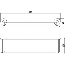 Полка стеклянная 49 см Savol 87 S-508791