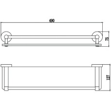 Полка стеклянная 49 см Savol 87 S-508791