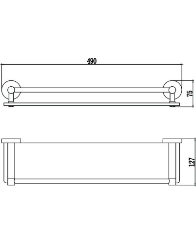 Полка стеклянная 49 см Savol 87 S-508791