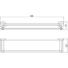 Полка стеклянная 59 см Savol 87 S-608791-1