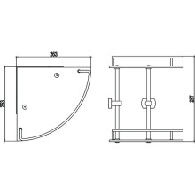 Полка угловая 26,3х26,3 см Savol 99 S-099322