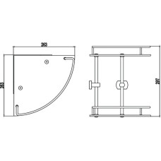 Полка угловая 26,3х26,3 см Savol 99 S-099322