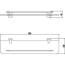 Полка стеклянная 52 см Savol 99 S-009991