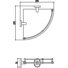 Полка угловая 27х27 см Savol 70 S-007073