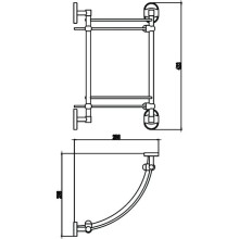 Полка угловая 28,8х28,8 см Savol 70 S-007073-2