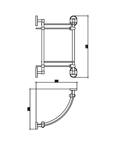 Полка угловая 28,8х28,8 см Savol 70 S-007073-2