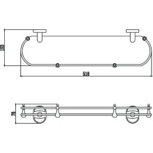 Полка стеклянная 51,8 см Savol 70 S-007091-1