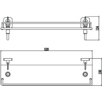 Полка стеклянная 52 см Savol 64 S-006491