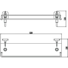 Полка стеклянная 52 см Savol 64 S-006491