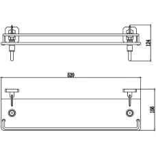 Полка стеклянная 52 см Savol 64 S-006491