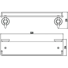 Полка стеклянная 52 см Savol 68B S-06891B