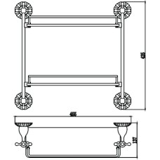 Полка стеклянная 45,5 см Savol 89C S-08922C