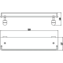 Полка стеклянная 52 см Savol 73 S-007391