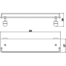 Полка стеклянная 52 см Savol 73 S-007391