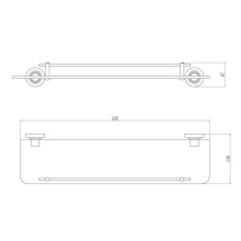 Полка стеклянная 52 см Savol 79 S-007991