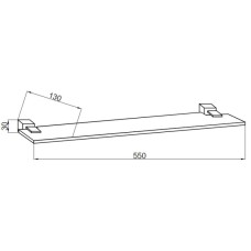 Полка стеклянная 55 см Boheme Venturo 10302