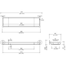 Полка стеклянная 57 см Devon&Devon Cavendish WM10CR