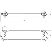 Полка стеклянная 58 см Migliore Mirella 17214