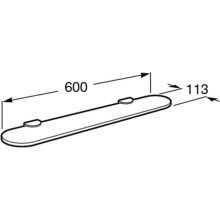 Полка стеклянная 60 см Roca Hotels 816372001