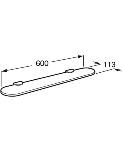 Полка стеклянная 60 см Roca Hotels 816372001