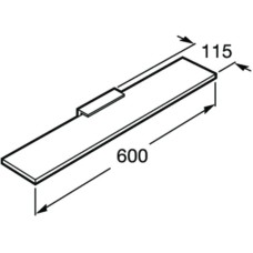 Полка стеклянная 60 см Roca Nuova 816524001