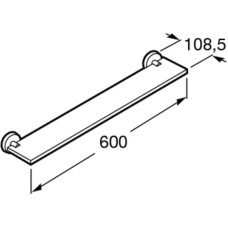 Полка стеклянная 60 см Roca Twin 816708001