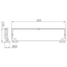 Полка стеклянная 52 см Teka Alaior 17074020G2