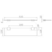 Полка стеклянная 52 см Teka Formentera 17084020BZ