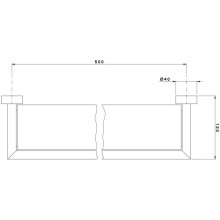 Полка стеклянная 54 см Nicolazzi Minimale 1480MCR