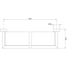 Полка стеклянная 54 см Nicolazzi Minimale 1480MCR