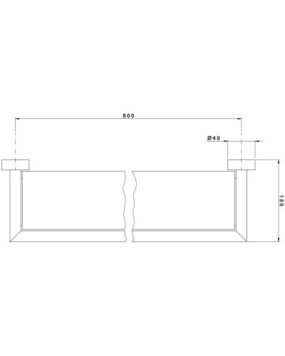 Полка стеклянная 54 см Nicolazzi Minimale 1480MCR