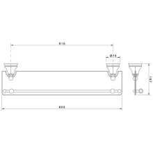 Полка стеклянная 60 см Nicolazzi Teide 1480CR05