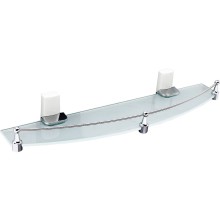 Стеклянная полка WasserKRAFT Leine K-5044W Хром Белая