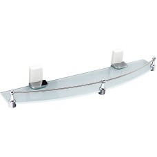 Стеклянная полка WasserKRAFT Leine K-5044W Хром Белая