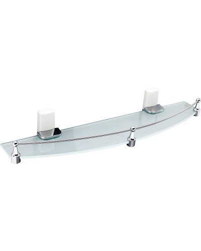 Стеклянная полка WasserKRAFT Leine K-5044W Хром Белая