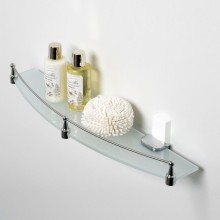 Стеклянная полка WasserKRAFT Leine K-5044W Хром Белая