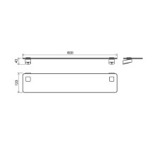 Стеклянная полка Ravak 10° X07P332 Хром