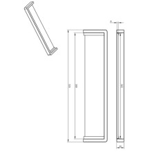 Полка стеклянная 53,5 см AltroBagno Aperto AltroBagnoAperto082802Cr