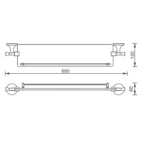 Полка стеклянная 65 см AltroBagno Corposo AltroBagnoCorposo082805Or