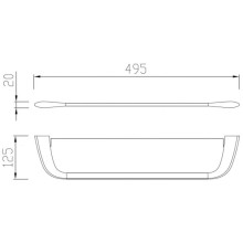 Полка стеклянная 49,5 см Abber Nord AA1555B
