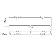 Стеклянная полка WasserKRAFT Rhein K-6244 Хром