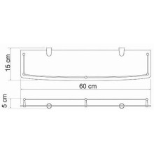 Стеклянная полка WasserKRAFT K-555 Хром