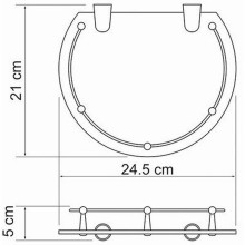 Стеклянная полка WasserKRAFT K-566 Хром