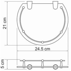 Стеклянная полка WasserKRAFT K-566 Хром