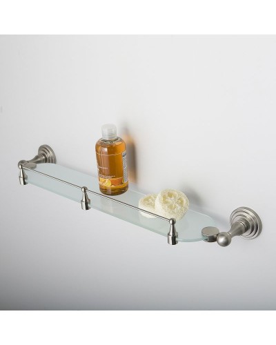 Стеклянная полка WasserKRAFT Ammer K-7044 Хром матовый