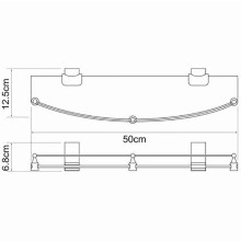 Стеклянная полка WasserKRAFT Leine K-5044 Хром