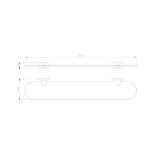Стеклянная полка для ванной WONZON & WOGHAND, Хром (WW-8427)