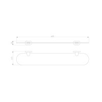 Стеклянная полка для ванной WONZON & WOGHAND, Глянцевое золото (WW-8427-LG)