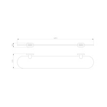 Стеклянная полка для ванной WONZON & WOGHAND, Глянцевое золото (WW-8427-LG)